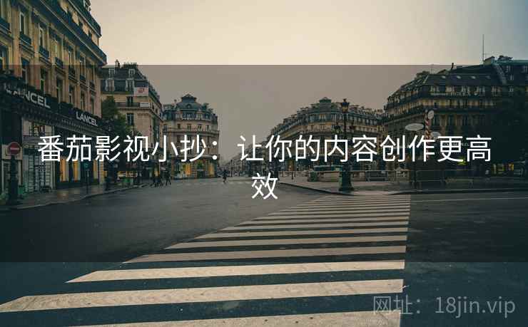 番茄影视小抄：让你的内容创作更高效